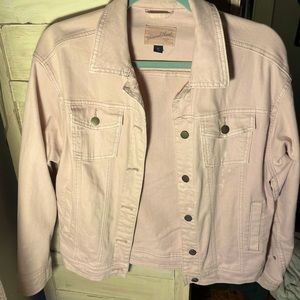 light pink jean jacket